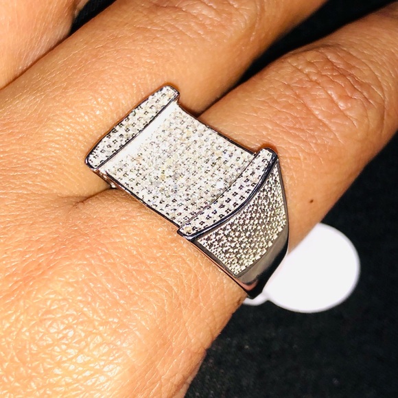 Authentic Genuine Natural Real Diamond Men Custom made ring .75ct Best Gift SALE - Picture 5 of 5